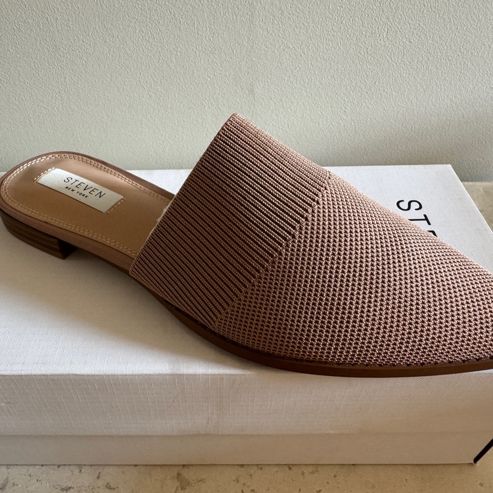 Steven Steve Madden Valdez Camel Beige Women’s 10 Mules Flats Slip-on Shoes